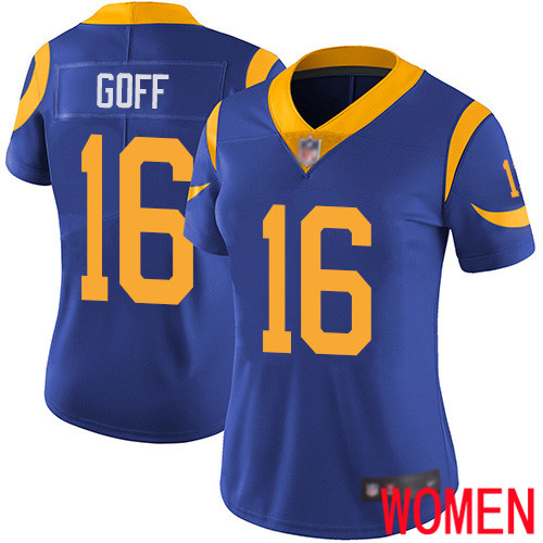 Los Angeles Rams Limited Royal Blue Women Jared Goff Alternate Jersey NFL Football 16 Vapor Untouchable